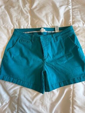 Market & Spruce Teal Chino Shorts